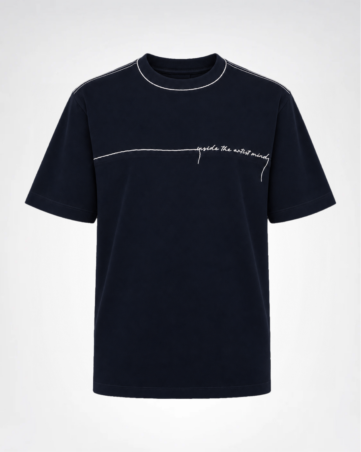 Stroky Navy T-Shirt | Studio Pieces Collection | Artdist