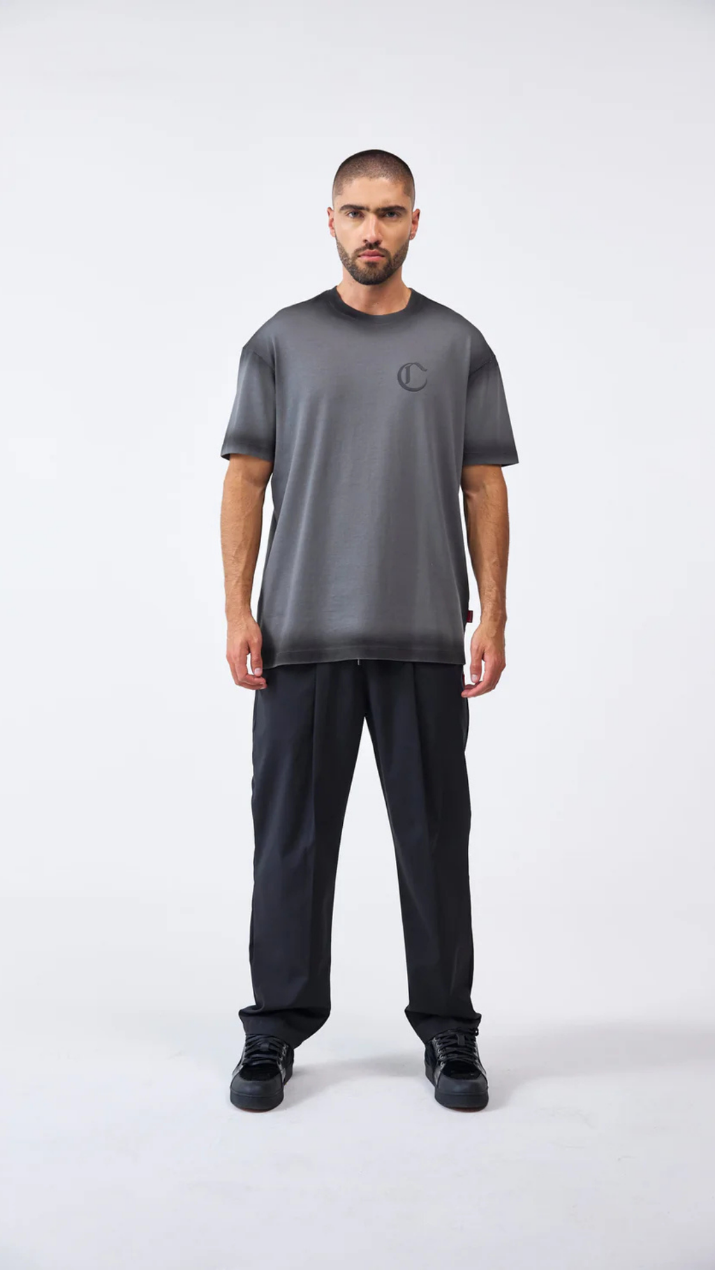 CAMISETA CLEMONT INTAGLIO GRIS OSCURO