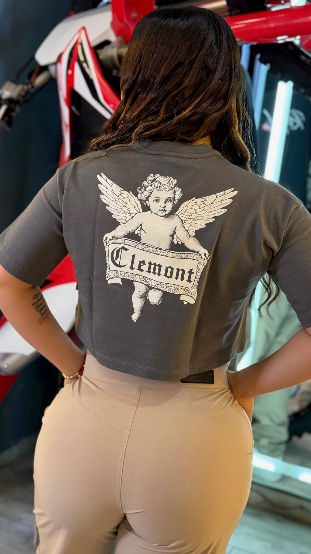 Crop Top Malattia Gris