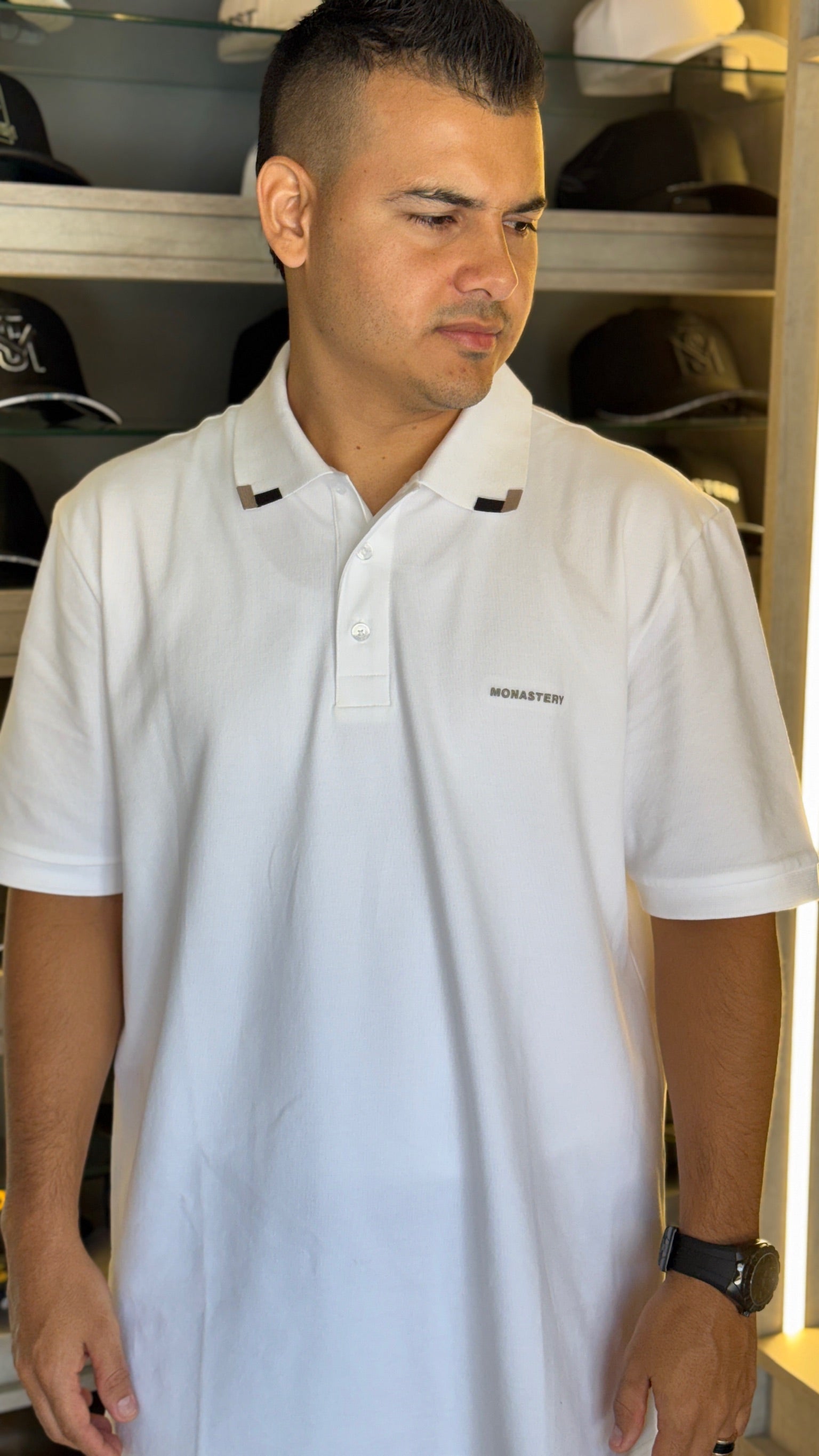 CAMISETA MONASTERY POLO SARDEN BLANCA