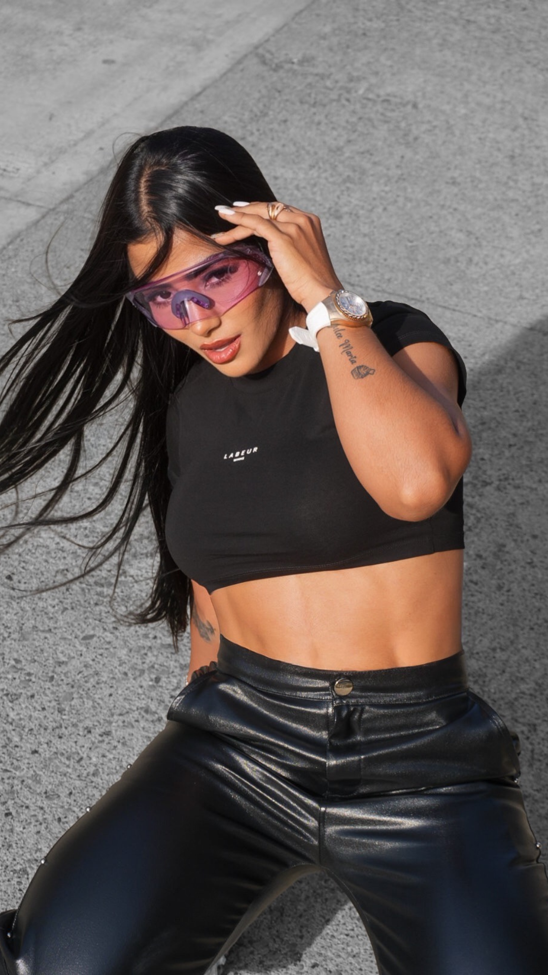 CROP TOP WMNS LABEUR NEGRO