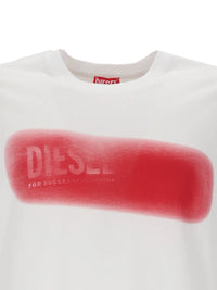Camiseta  Diesel Logo Printed Distressed T-Shirt