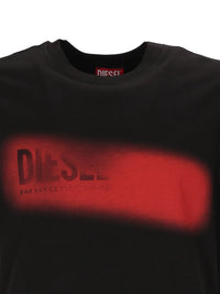 Camiseta  Diesel Logo Printed Distressed T-Shirt
