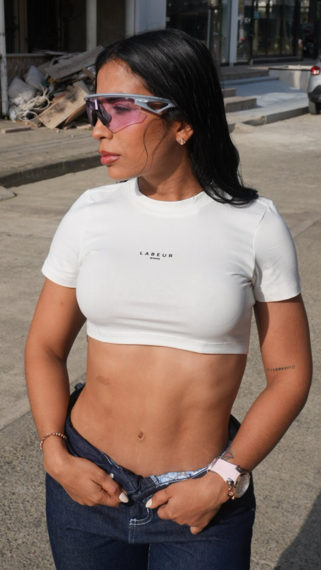 CROP TOP WMNS LABEUR MARFIL