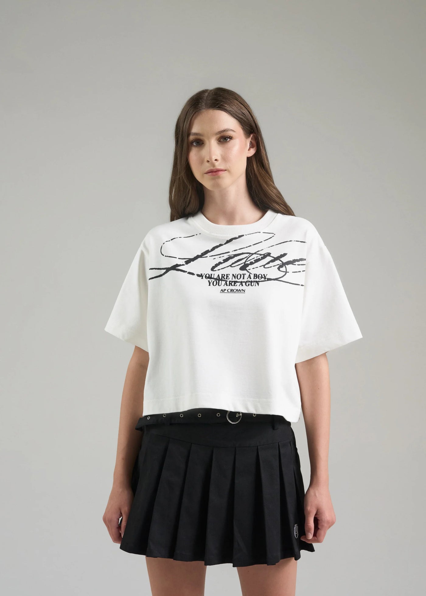 CROP TOP FLOWER WHITE AP CROWN