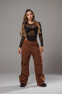 PANTALON GRATEUR CAFE LABEUR