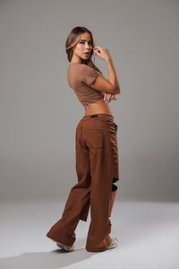 PANTALON GRATEUR CAFE LABEUR