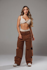 PANTALON GRATEUR CAFE LABEUR