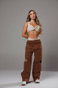 PANTALON GRATEUR CAFE LABEUR