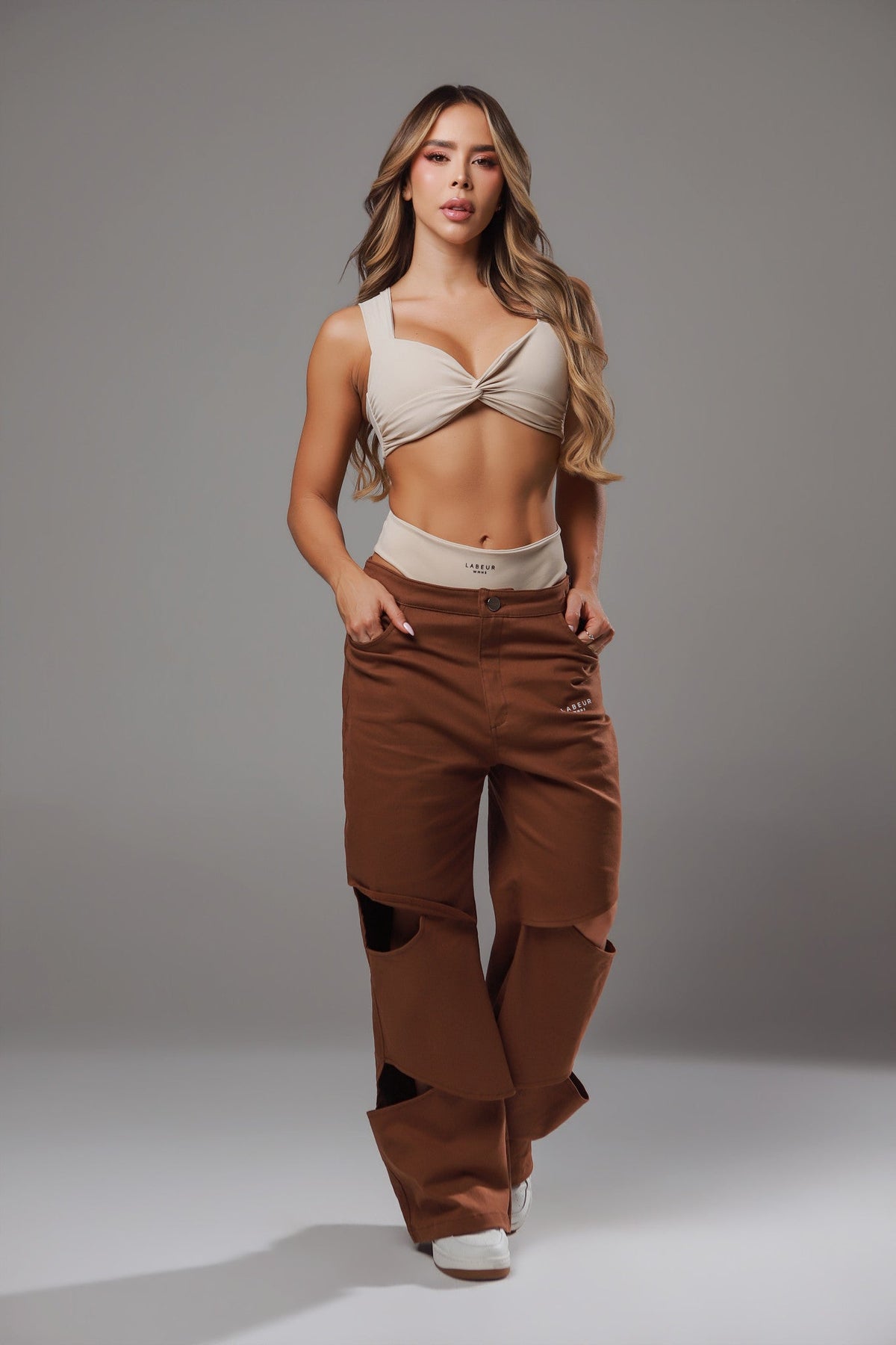 PANTALON GRATEUR CAFE LABEUR