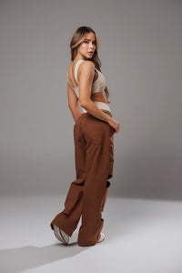 PANTALON GRATEUR CAFE LABEUR