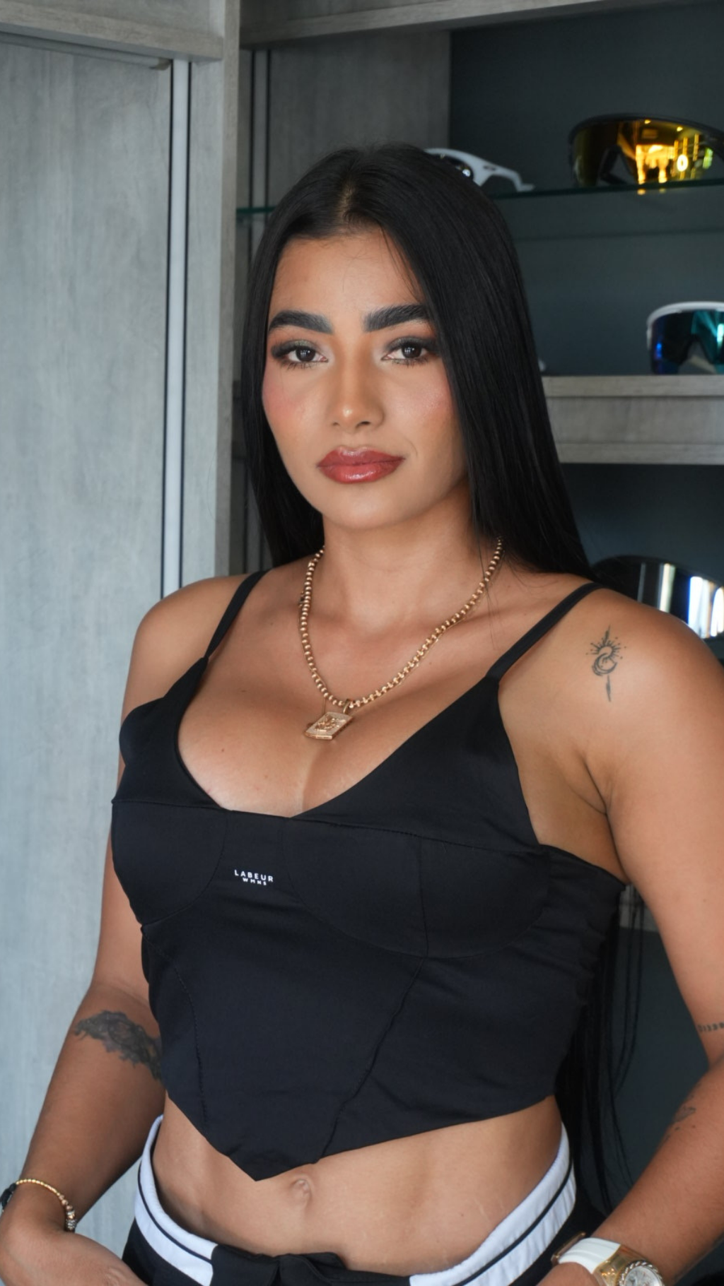 CROP TOP NACRE LABEUR NEGRO