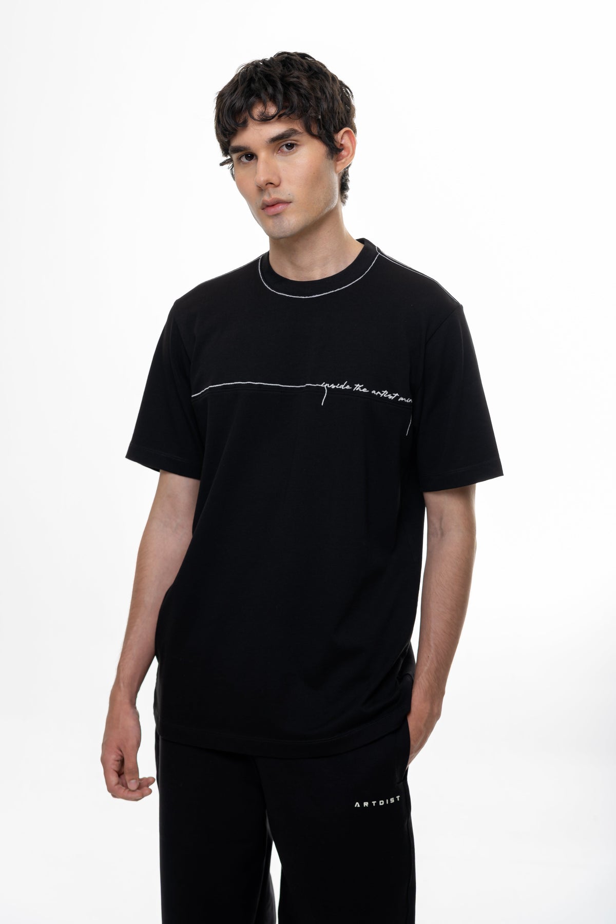 Stroke Black T-Shirt | Studio Pieces Collection | Artdist