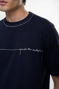 Stroky Navy T-Shirt | Studio Pieces Collection | Artdist
