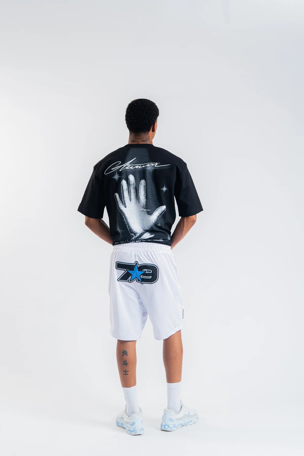 SHORTS STAR PATCH AURUM