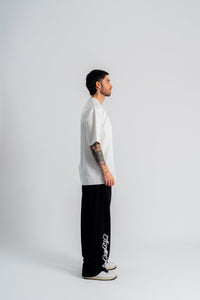 Aurum Overzized White Line T-Shirt