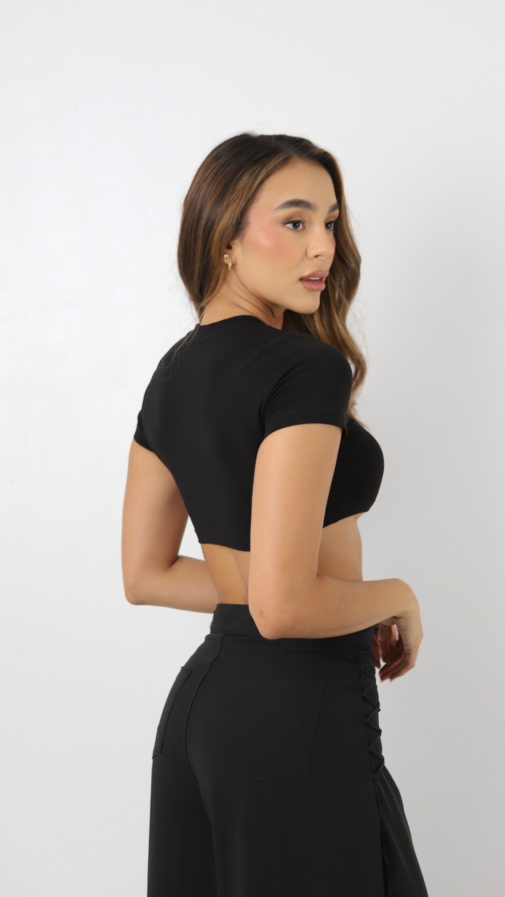 CROP TOP WMNS LABEUR NEGRO