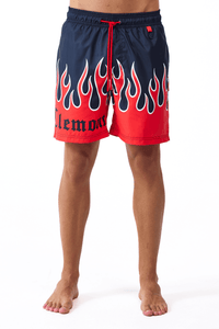 PANTALONETA MASCULINO PARADIGMA NEGRO/ROJO CLEMONT