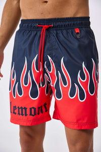 PANTALONETA MASCULINO PARADIGMA NEGRO/ROJO CLEMONT