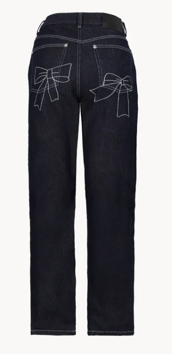 PANTALON CELEIT BOW DENIN AZUL OSCURO